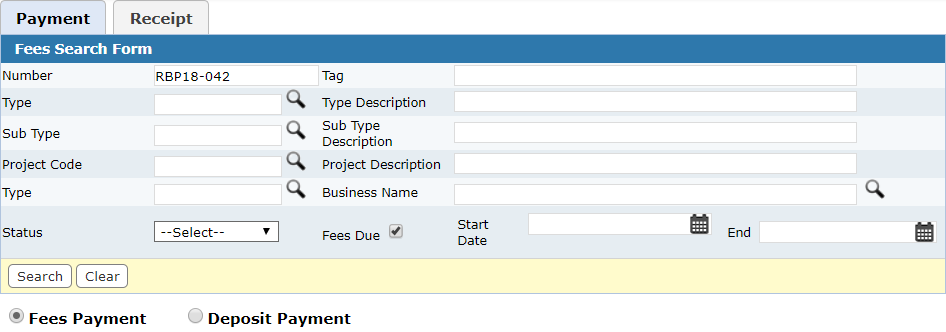 Payment Manager Payment Tab Fields